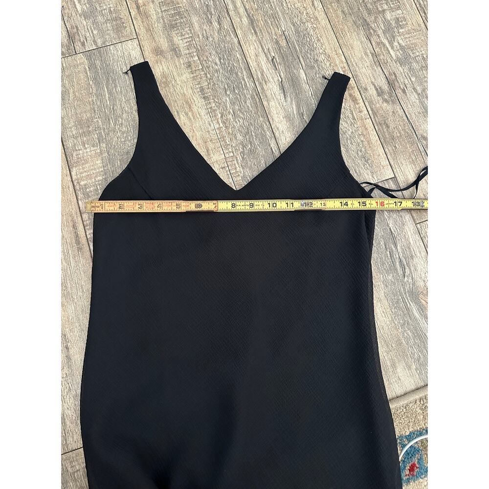 Vintage Jones New York Slip Dress Size 6 Black MIdi Length V-Neck Formal - Picture 2 of 14